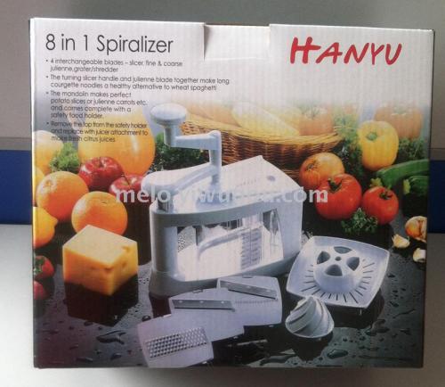 8 in 1 spiralizer 8 in one vegetable cutter hand-cranked hand-pushed rotary vegetable cutter shredder