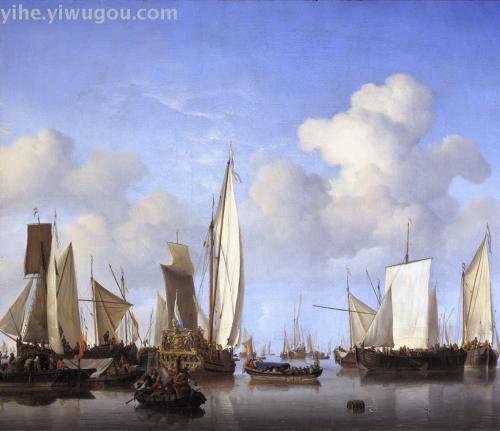 Export Foreign Trade Sailboat Painting Core Printing Oil Painting Printing Micro-Jet Oil Painting Printing Sailing Oil Painting canvas Painting