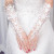 2018 new Korean bride gloves wedding dress length lace embroidery dew point white gloves.