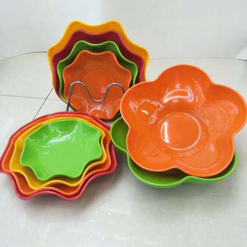 melamine tableware wholesale hollow fruit plate fruit bucket decoration thickened candy plate