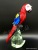 Glass handicrafts crystal glass auspicious happiness parrot bird home decoration new home furnishing creative gifts.