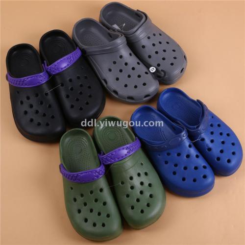 Slippers Wholesale Men‘s and Women‘s Eva Sandals Slippers Sandals Dual-Use Hole Shoes Sandals