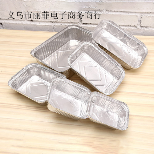disposable lunch box microwave insulation lunch box takeaway fast food box aluminum foil lunch box with lid tin carton