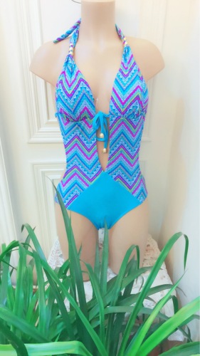 Foreign Trade New Bohemian One-Piece Swimsuit European and American Popular Swimsuit Belly Covering Slimming Bikini 