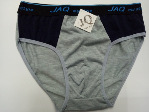 JQ Men‘s Sports Color Matching Polyester Cotton Briefs， Men‘s Triangle Underwear