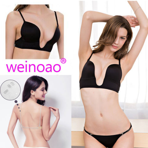 cross-border amazon aliexpress popular european and american deep u-shaped sexy bra wireless women‘s underwear
