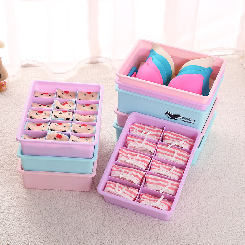 Home to organize clothing induction box multifunctional plastic sub-format storage box underwear soc