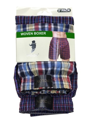 Two Pack Arrow Pants Boxer Loose Underwear Plaid Shorts Home Large Trunks 2 Pack South America
