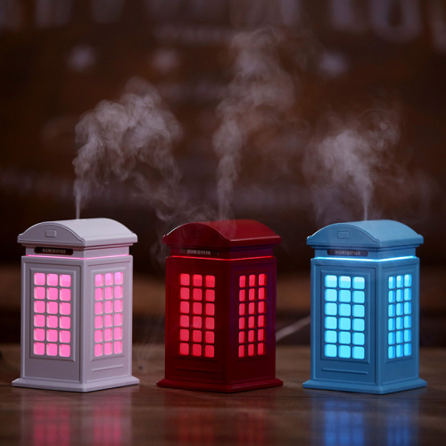 creative telephone booth humidifier large capacity large spray two-gear mode atmosphere night light