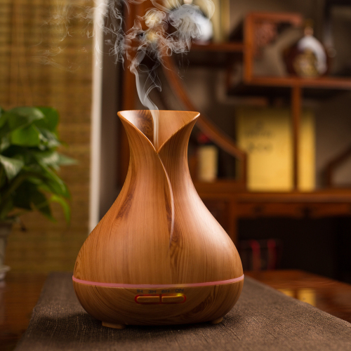wood grain vase ultrasonic touch air aromatherapy purification moisturizing instrument