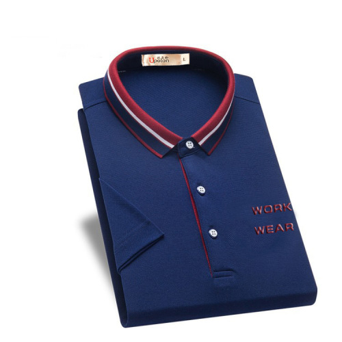 Factory Direct Sales Cotton Flip Polo Shirt Customed Working Suit Short Sleeve Advertising Shirt T-shirt Printed Logo