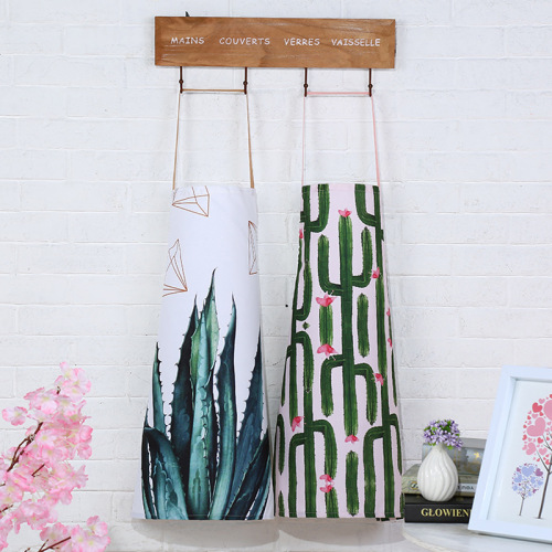 new korean fashion work clothes canvas apron creative fabric home kitchen apron factory wholesale customized