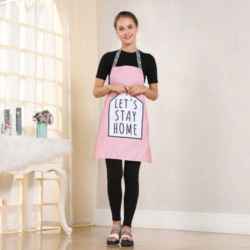 Korean Style Polyester Sleeveless Apron Creative Printing kitchen Coverall Fashion Home Work Clothes Gift Wholesale