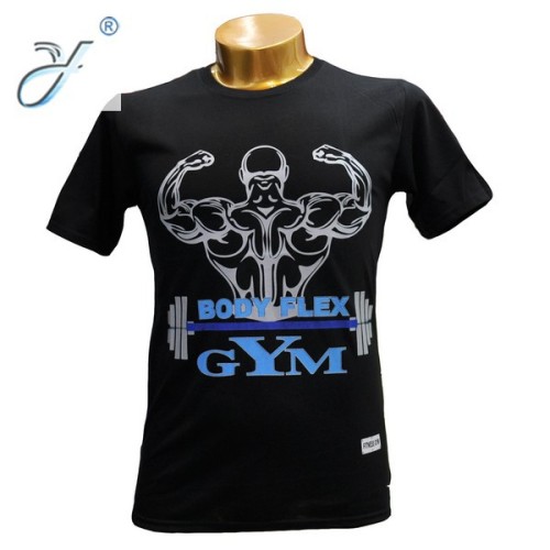 factory direct sales foreign trade european and american large size gym fitness muscle t-shirt sports and leisure hot sale at aliexpress
