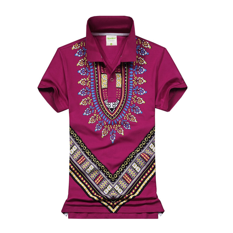 High-End Custom Casual Ethnic Style Cotton Lapel Polo Shirt Work Clothes Short-Sleeved Advertising S