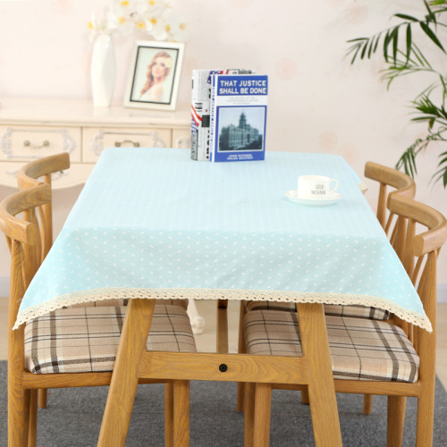 Factory Direct Linen Fabric Pastoral Cotton Linen Printed Cloth Small Fresh Floral Tablecloth Wholesale Customizable 