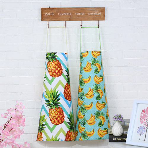 Hot Sale korean Style Sleeveless Fruit Printed Apron Canvas Apron Home Clothes Kitchen Daily Necessities Factory Wholesale Customization 