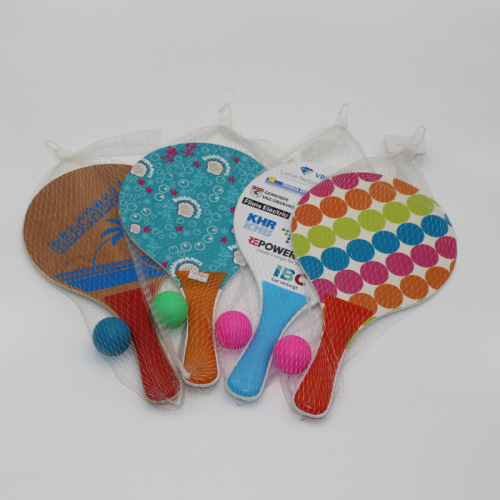 0.5 small board beach racket 18.5*23*0.5 small size beach cricket toy custom pattern logo