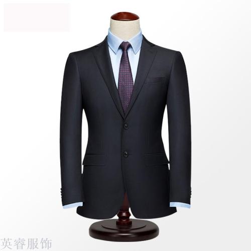 Men‘s Suit Work Clothes Uniform Suit Men‘s Suit Solid Color Black Casual Business Slim-Fitting New