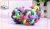 Manufacturers direct pet products bell knitting ball voice rainbow ball dog toys