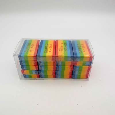 Twenty colorful office erasers set