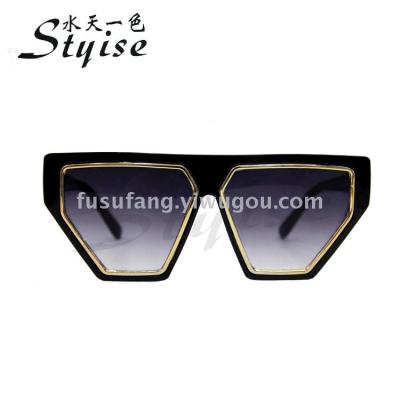 New vintage sunglasses personalized square cut fashion street style sunglasses women 121