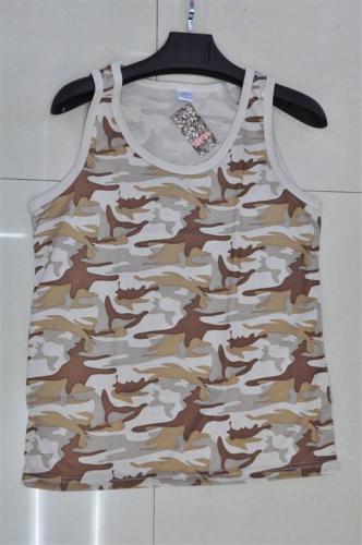 Customized Lycra Camouflage Underwear Vest Elastic Cotton Vest Spandex Sportswear Advertising Shirt 