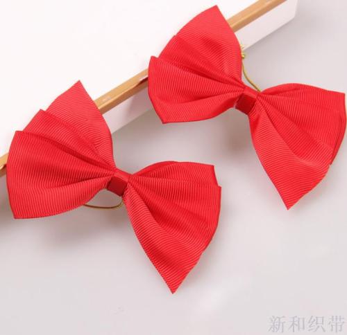 Big Red Rib Ribbon Hand Knotted Handmade Bow Jewelry Accessories