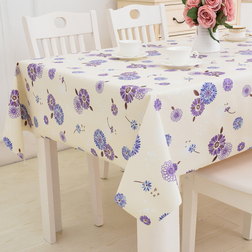 yijia pastoral table cloth disposable tablecloth pvc tablecloth dining room rectangular table mat