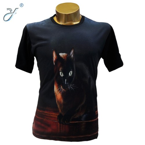 Customized Animal Sublimation Fashion T-shirt European and American Casual clothing Short-Sleeved Men‘s 3D round T-shirt