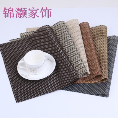 Europe and the United States fashion hollow out weaving anti-slip table mat PVC woven pad fashion