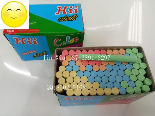 1-4. Chalk， Color Box Packaging Chalk， Chalk Chalk Dust-Free White Conte Crayon
