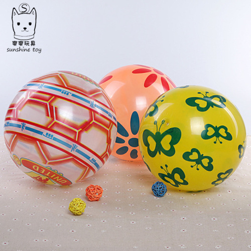 Supply Transparent PVC Ball Expression Inflatable Toy Ball Watermelon Horn Full Printing Ball Beach Ball Factory Direct Wholesale