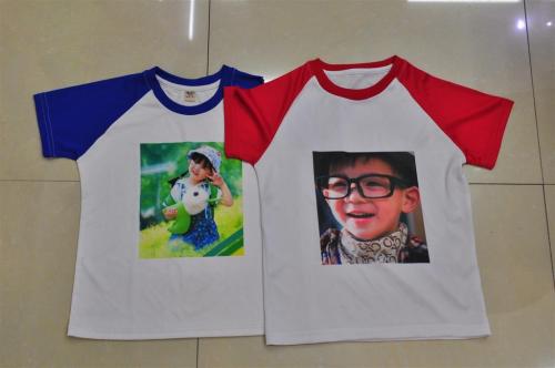 High Density Blank round T-shirt Advertising Shirt Class Clothes Kindergarten Children‘s T-shirt Suitable for Sublimation Printing \Studio