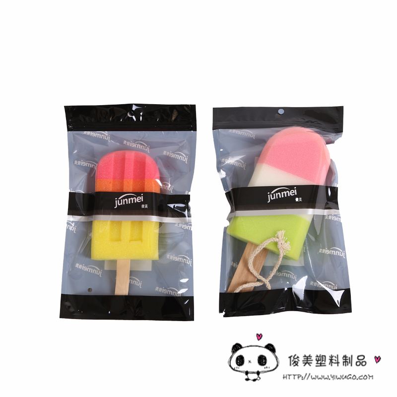 Lovely ice cream bar thickening color sponge bath scrub brush lovely bath scrub