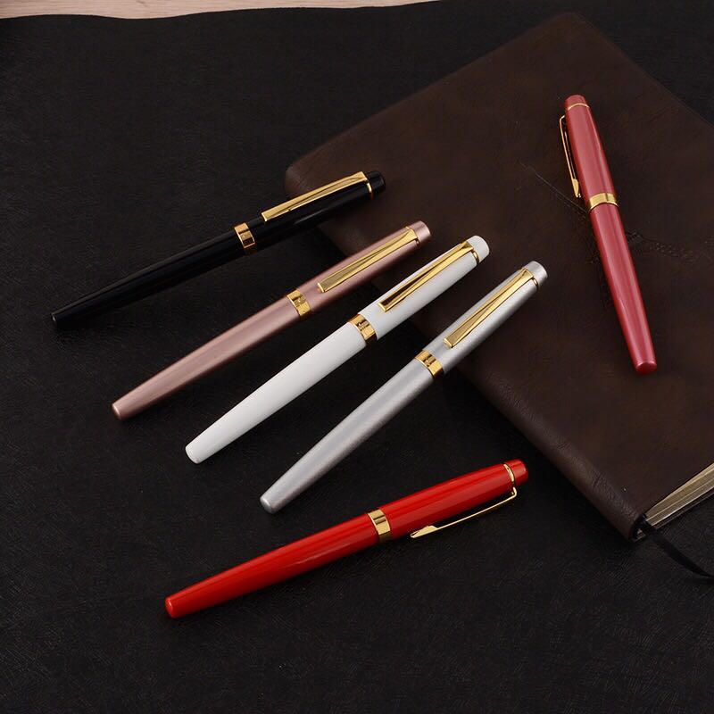 厂家直销 插套金属钢笔 学生中性笔定制logo 商务礼品笔