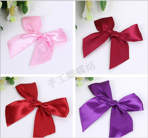 factory direct handmade bow ribbon small flower ribbon polyester ribbon hand knotted ribbon bow