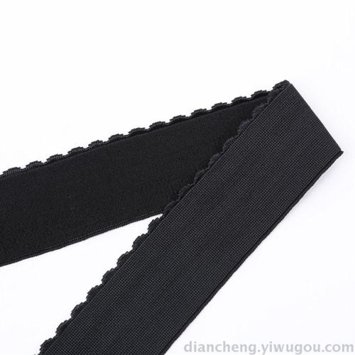 single-side wavy elastic band pants edge elastic band