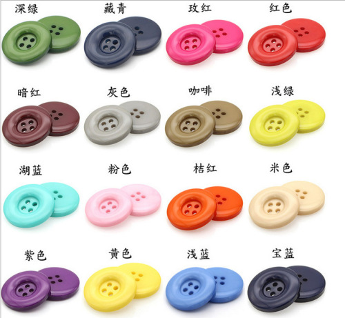 factory direct button color four-eye round coat buttons suit woolen coat button high round edge button