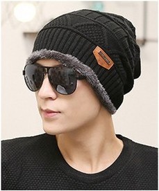 Foreign Trade Popular Style Fashion Men‘s Outdoor Striped Hip Hop Knitted Hat Korean Fashion Wool Pullover Hat