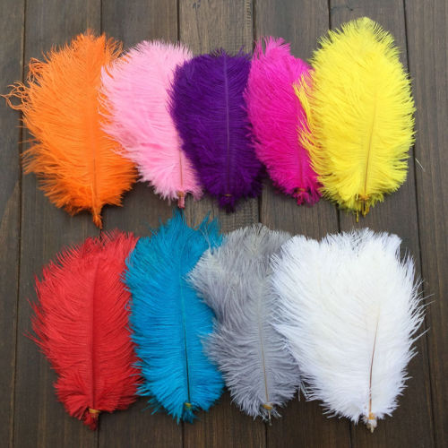 South Africa Natural Ostrich Feather Hotel Window Wedding Table Flower Decoration Can Be Dyed Ostrich Hair Wholesale 15-20cm 