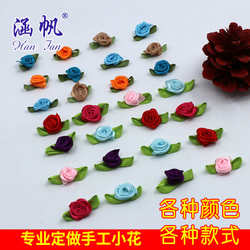 professional hand-made ribbon small flower ribbon bowknot rose bud ribbon ribbon printing
