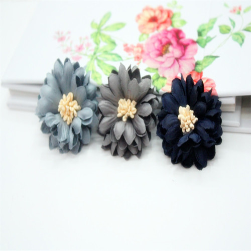 Korean Microfiber Fabric DIY Handmade Hair Accessories Headwear Accessories Chrysanthemum Package Flower Accessories Factory Wholesale