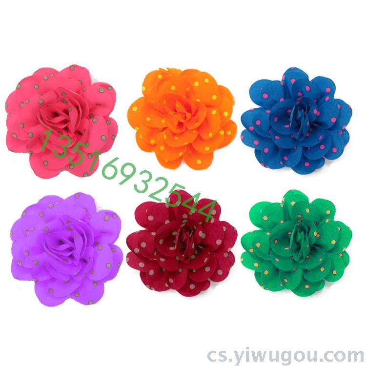 Korean wool chiffon point cloth art manual flower headdress hair with hat bag shoes accessories flow