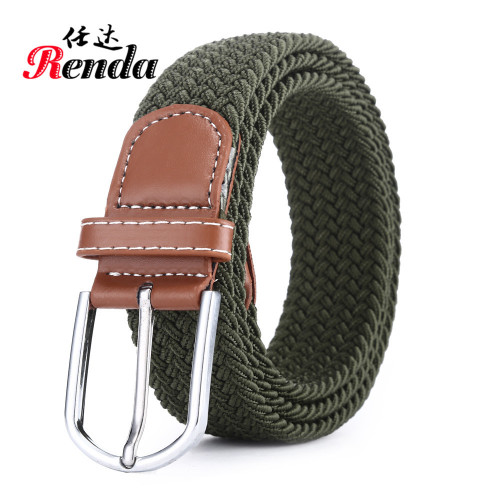 Factory Direct Sales New Canvas Woven Elastic Belt Women‘s Leather Belt Outdoor Casual Sports Pants