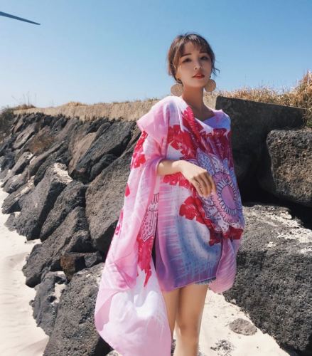 sweet girl hot beach towel sunscreen talma factory direct sales