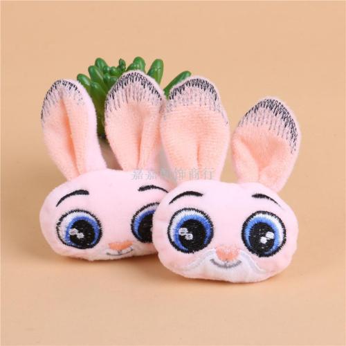 embroidered plush cartoon animal head children‘s clothing accessories gloves scarf decoration accessories factory customization