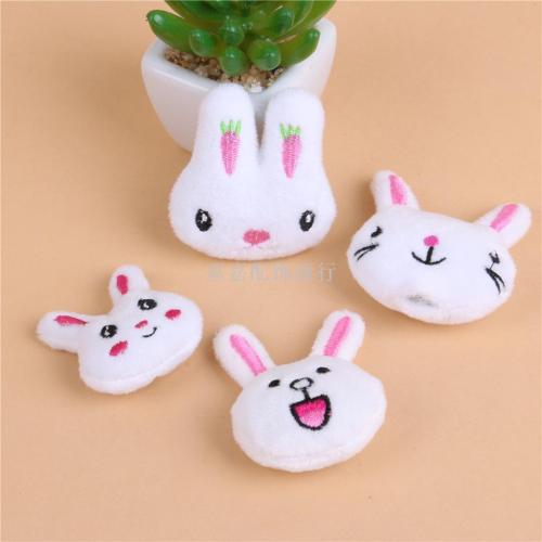 [customized] plush animal head cartoon doll head baby baby socks and other clothing accessories rabbit