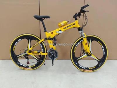 Bike 26 \"24 - speed aluminum alloy flexible folding vibration mountain bike factory direct sales