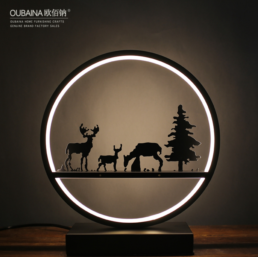 Chinese style creative design furniture decoration iron art auspicious deer handicraft soft decorati